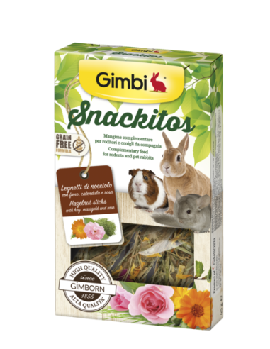 Gimbi Snackitos Legnetti di Nocciolo 45g