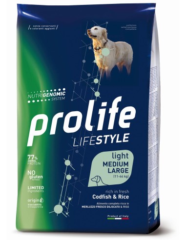 Prolife Lifestyle Light Medium-Large White Fish & Rice 2,5kg.