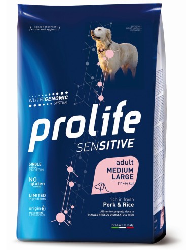 Prolife Sensitive Adult Medium-Large Pork & Rice 2,5kg.