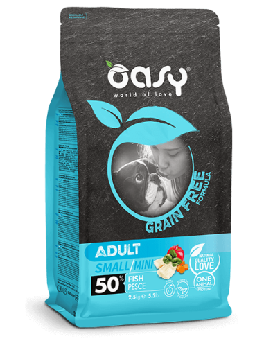 Oasy Dog Grain Free Small-Mini Pesce 800g.