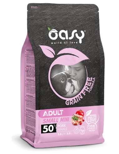 Oasy Dog Grain Free Small-Mini Maiale 800g.