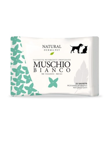 Natural Derma Pet Salviette Muschio bianco