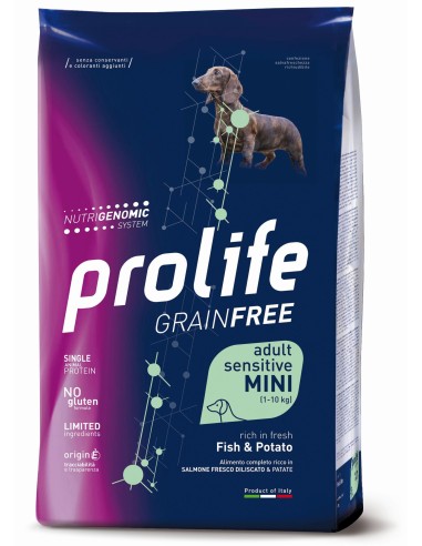 Prolife Grain Free Sensitive Adult Mini Fish & Potato 600gr.