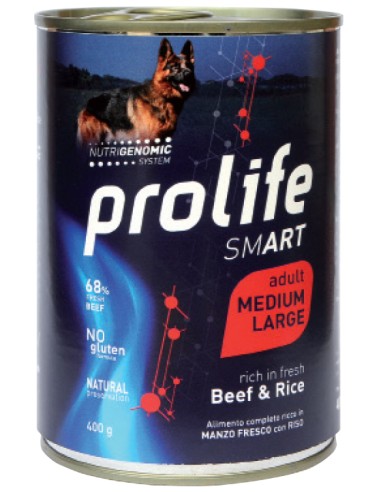 Prolife Smart Adult Medium-Large Beef & Rice 400gr.