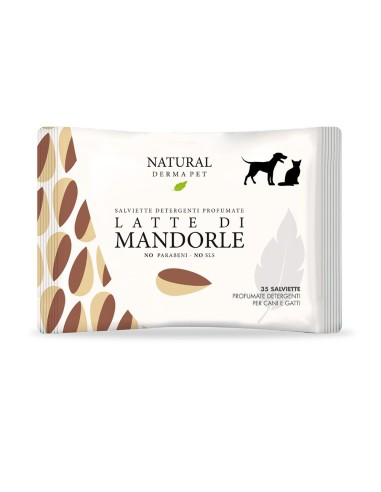 Natural Derma Pet Salviette Latte di Mandorle