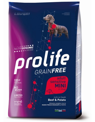 Prolife Grain Free Sensitive Adult Mini Beef & Potato 2kg.