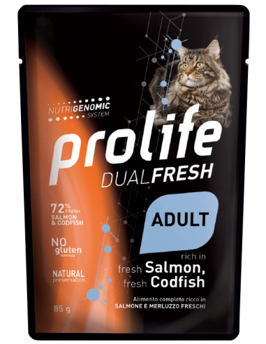 Prolife Dual Fresh Adult fresh Salmon, fresh Codfish 85gr.