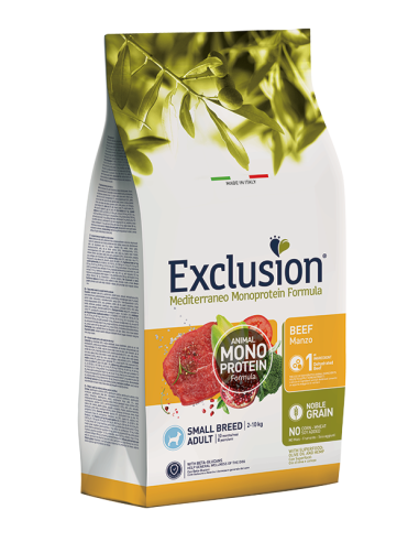 Exclusion Mediterraneo Noble Grain Manzo Small Breed 2kg.