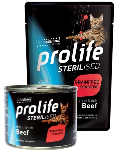 Prolife Grain Free Sterilised Adult Beef 85gr.