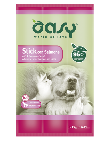 Oasy Dog Sticks al Salmone 3x12gr.