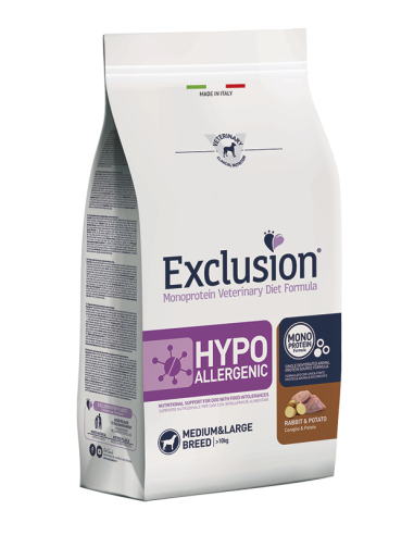 Exclusion Hypoallergenic Coniglio & Patate Medium&Large Breed 2kg.