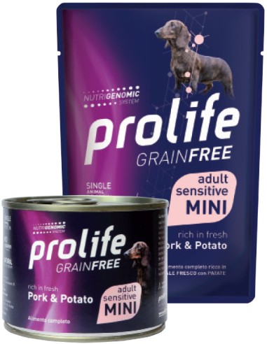 Prolife Grain Free Sensitive Adult Mini Pork & Potato 100gr.