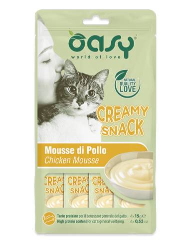 Oasy Snack Creamy Pollo 4x15gr.