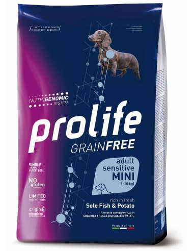 Prolife Grain Free Adult Mini Sole Fish & Potato 2kg.