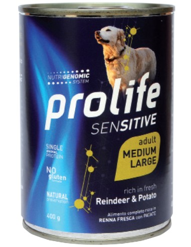 Prolife Sensitive Adult Medium-Large Reindeer & Potato 400gr.