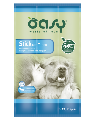 Oasy Dog Sticks al Tonno 3x12gr.