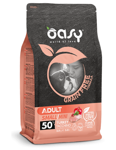 Oasy Dog Grain Free Small-Mini Tacchino 800g.