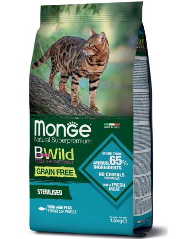 Monge Grain Free Tonno con Piselli Sterilised 1,5kg.