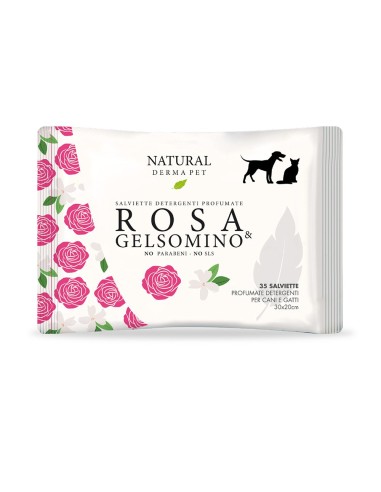 Natural Derma Pet Salviette Rosa & Gelsomino