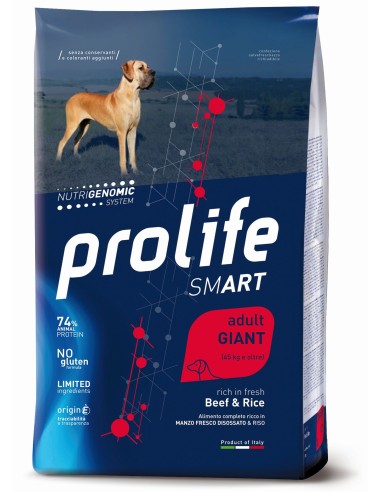 Prolife Smart Adult Giant Beef & Rice 12kg.