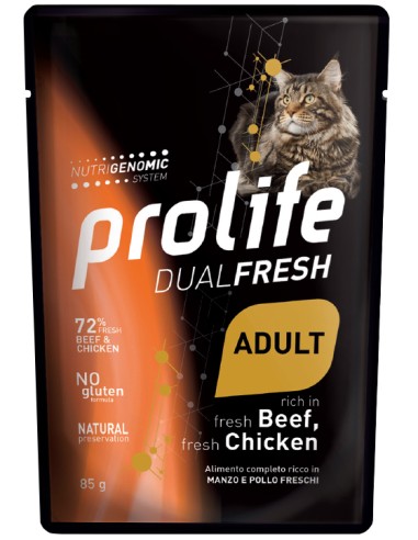 Prolife Dual Fresh Adult fresh Beef, fresh Chicken 85gr.