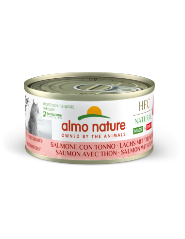 Almo HFC Natural Made in Italy Salmone con Tonno 70g.