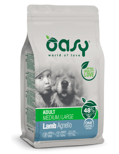 Oasy One Animal Protein Medium-Large Agnello 2,5kg.