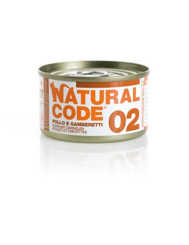 Natural Code 02 Pollo e Gamberetti 85g.
