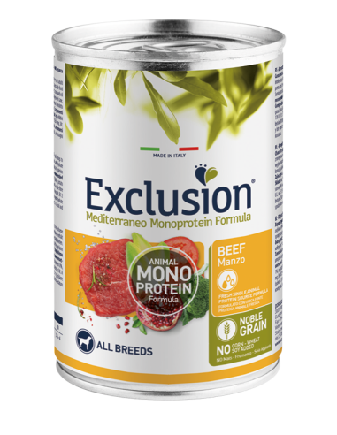 Exclusion Mediterraneo Noble Grain Manzo All Breed 400g.